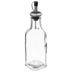 Aceitera + Vinagrera 4Pzas Vidrio C/Soporte