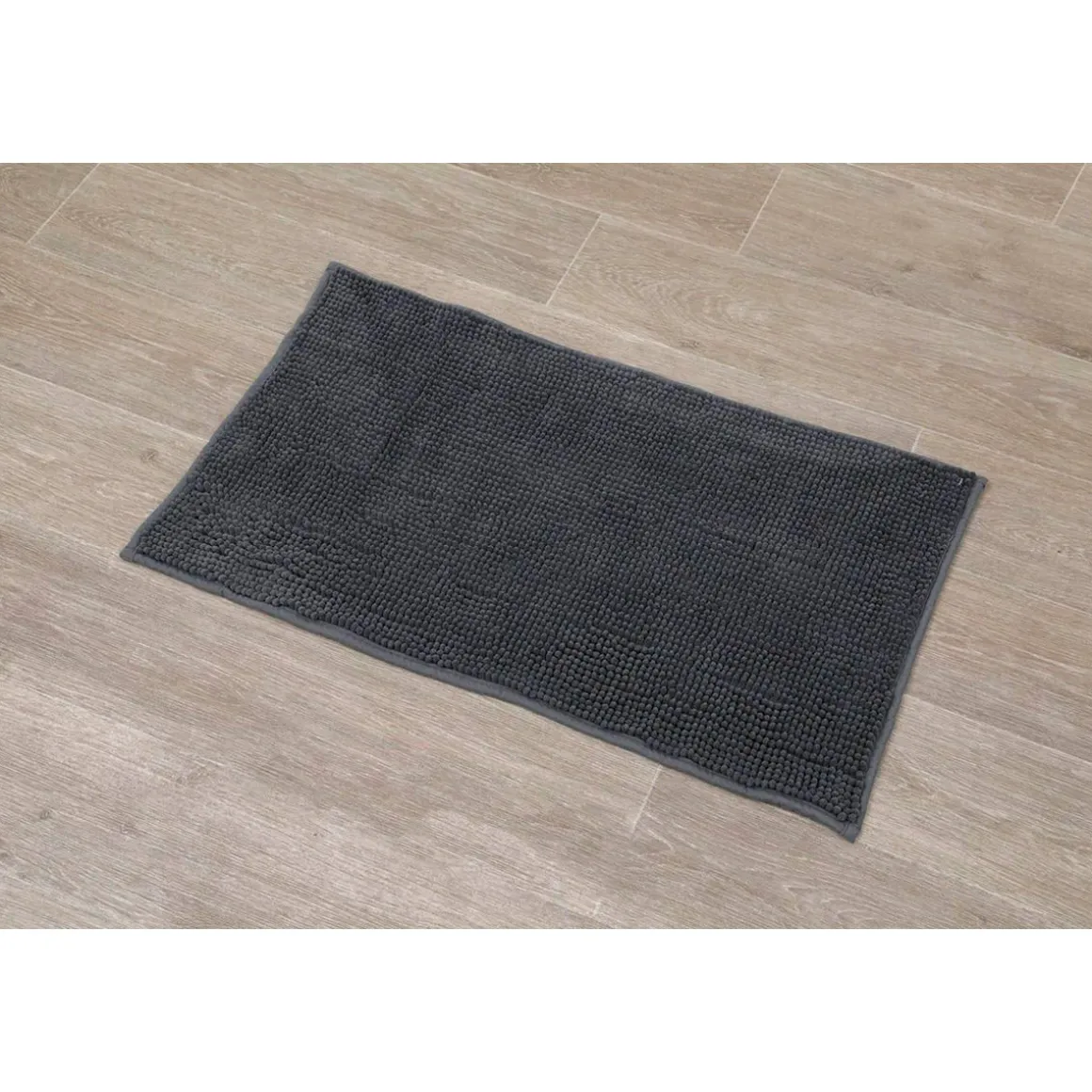 Alfombra Baño Microfibra Gris 45x75Cm
