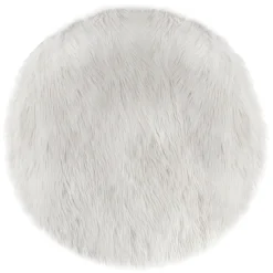 Alfombra Blanca Con Pelo 90Cm