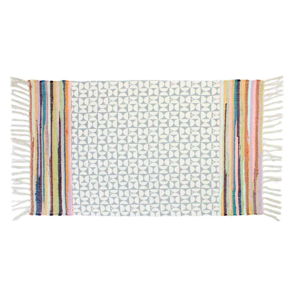 Alfombra CRETA gris con flecos 120x160cm