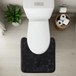 Alfombra de baño con contorno negro 45x50cm