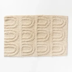 Alfombra de baño ELLA de algodón gris 50x80cm