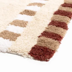 Alfombra de baño FLORENCE de algodón beige 50x80cm