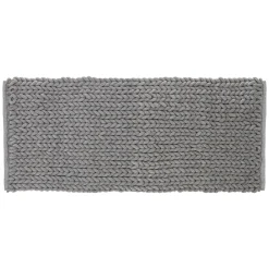 Alfombra De Baño Gruesa Gris 50x120Cm