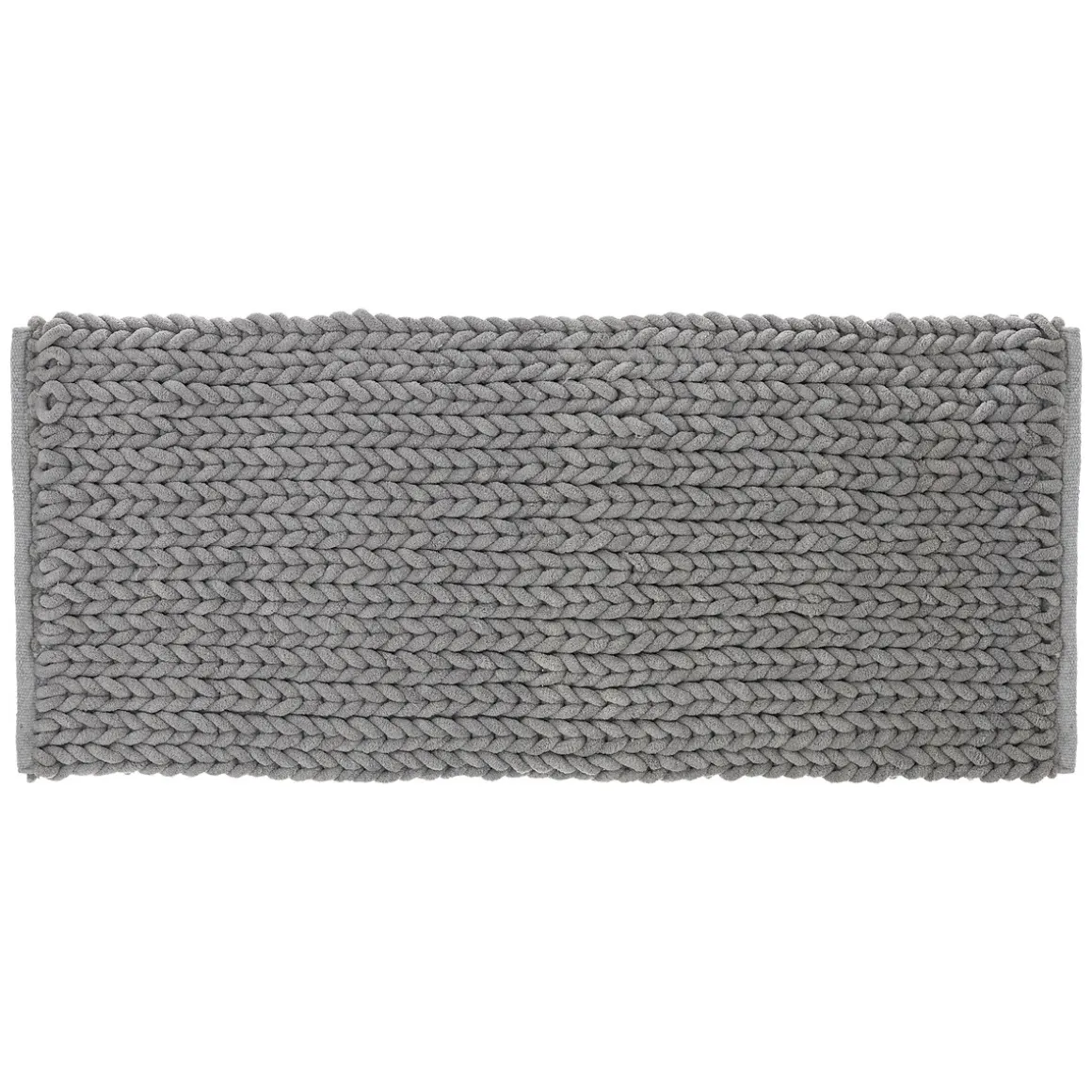 Alfombra De Baño Gruesa Gris 50x120Cm