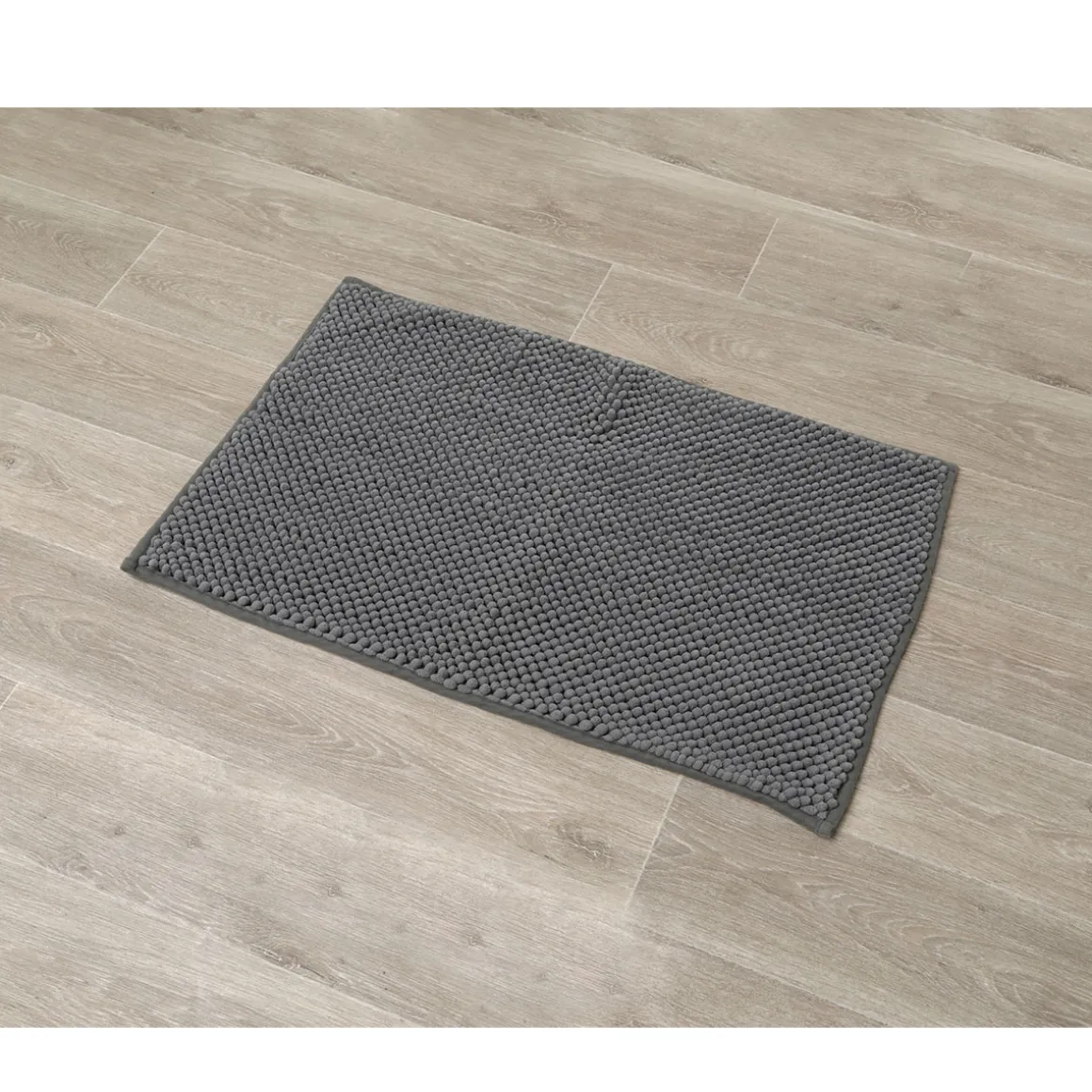 Alfombra De Baño Microfibra Gris 50x80Cm
