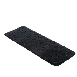Alfombra de baño microfibra MEMOIRE negro 45x120cm