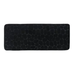 Alfombra de baño microfibra MEMOIRE negro 45x120cm