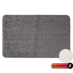 Alfombra De Baño Tufting Gris 80x150Cm
