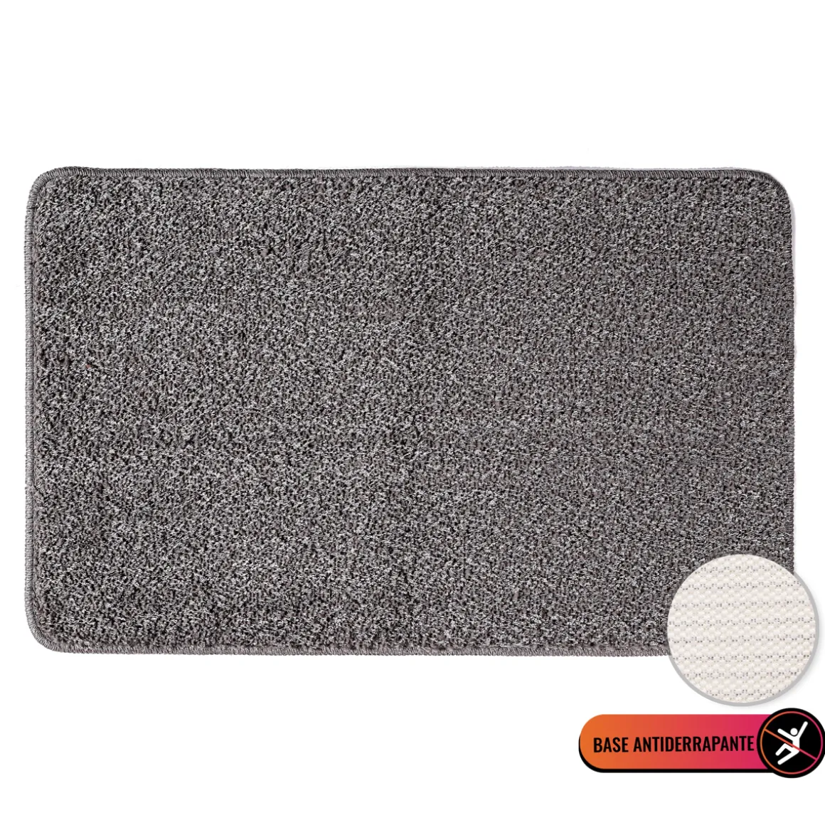 Alfombra De Baño Tufting Gris 50x80Cm