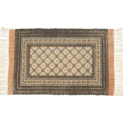 Alfombra de cocina CAIRO yute y algodón 60x100Cm