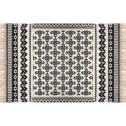 Alfombra Delhi Blanco/Negro 120x170Cm