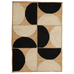 Alfombra estampada MALAKITE de yute 120x170cm