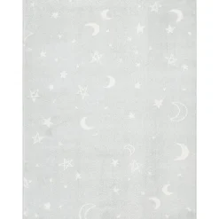 Alfombra Gio Estrellas Gris 80x150Cm