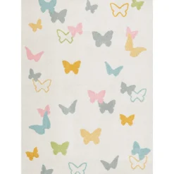 Alfombra Gio Mariposas 80x150Cm
