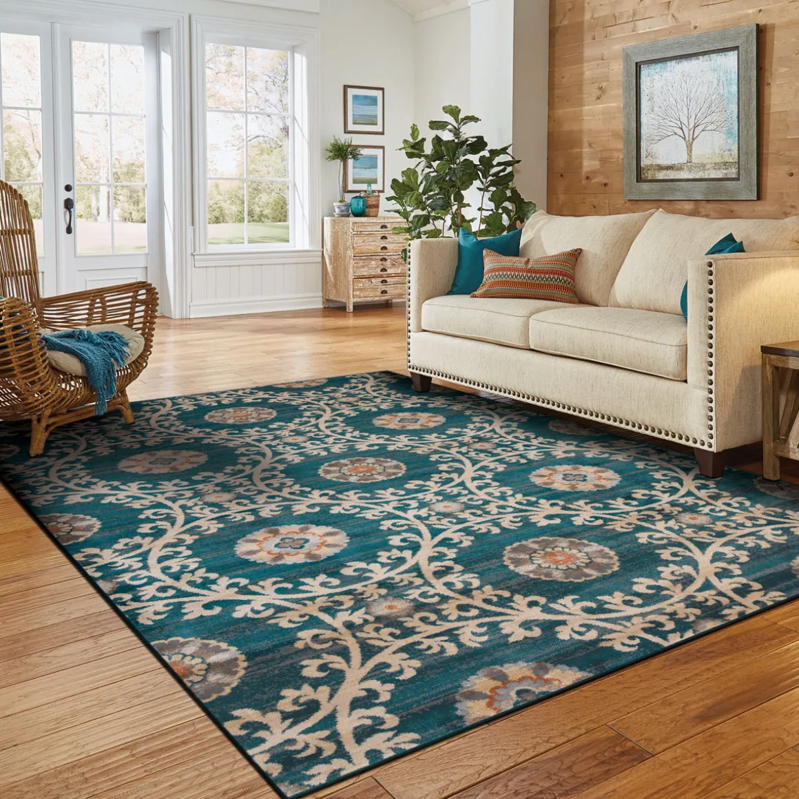 Alfombra Lene Azul 160x235Cm