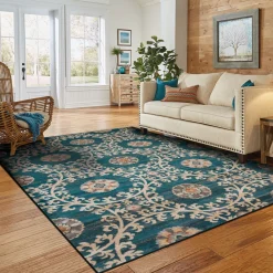 Alfombra Lene Azul 80x150Cm