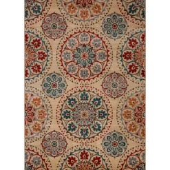 Alfombra Lene Rojo/Azul 133x190Cm