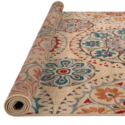 Alfombra Lene Rojo/Azul 133x190Cm