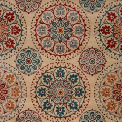 Alfombra Lene Rojo/Azul 133x190Cm