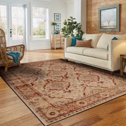 Alfombra Lene Rojo/Beige 200x285Cm