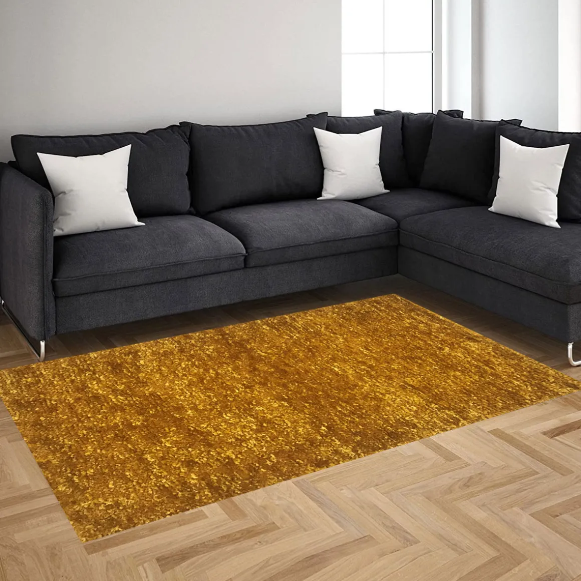 Alfombra Lux Amarilla 80x150Cm