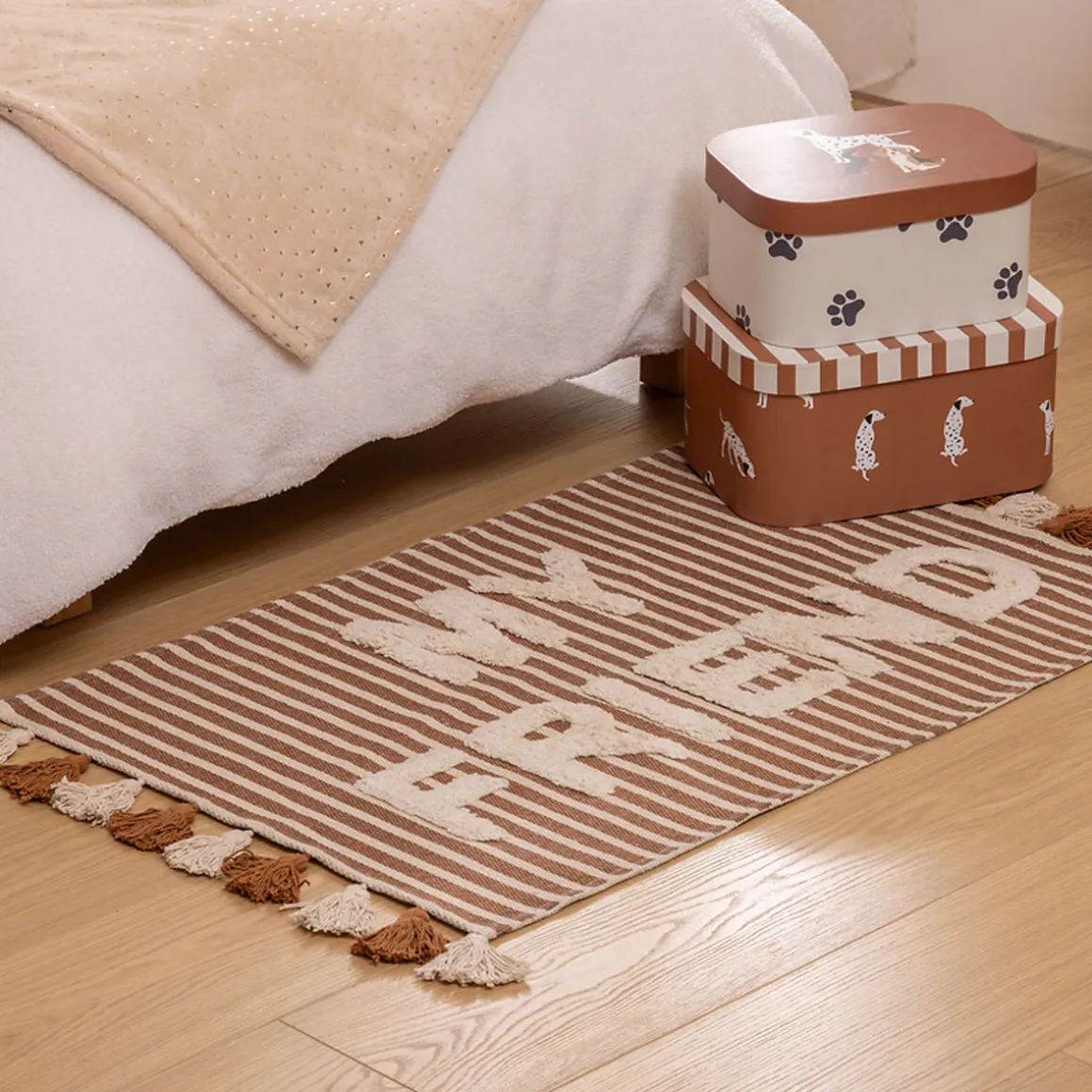 Alfombra SCOTT marrón 60x90cm