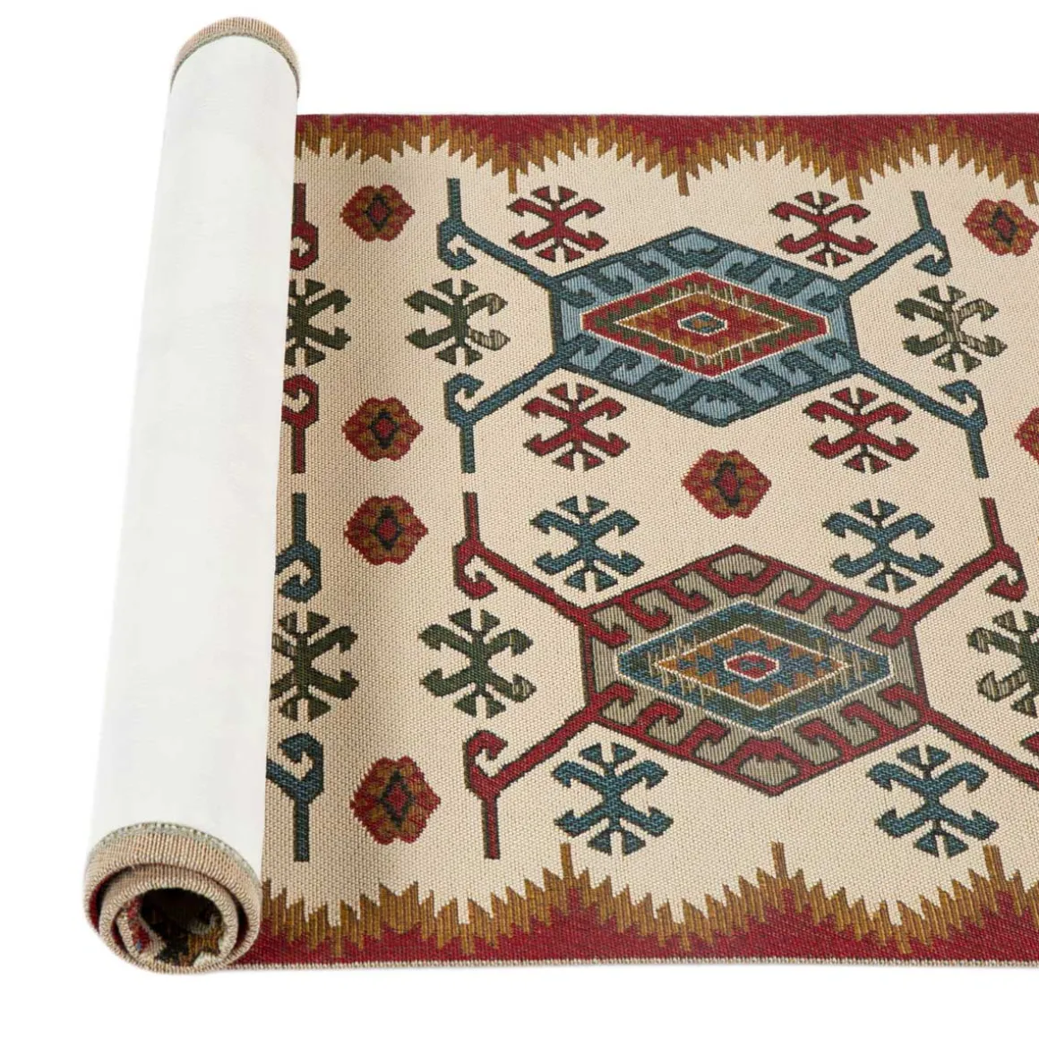 Alfombra Sunlight Ocre/Rojo 60x300Cm