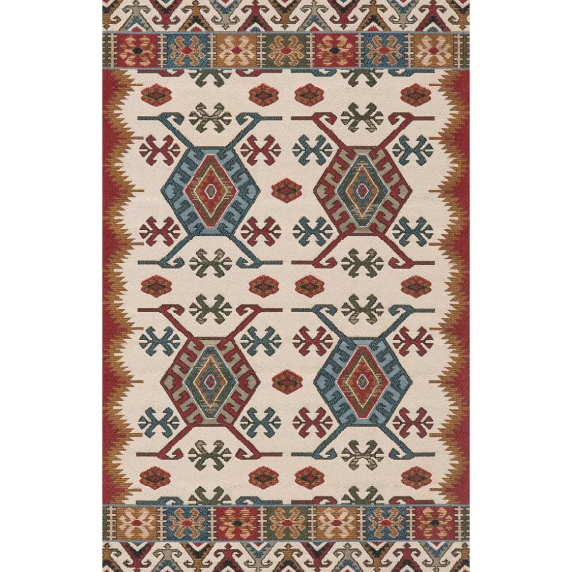 Alfombra Sunlight Ocre/Rojo 60x200Cm