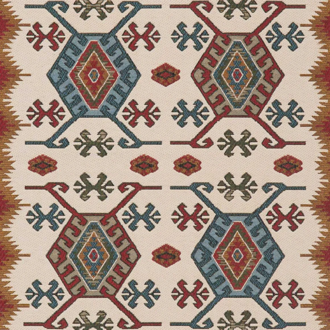 Alfombra Sunlight Ocre/Rojo 70x120Cm