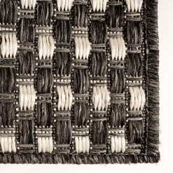 Alfombra trenzada gris 120x170cm