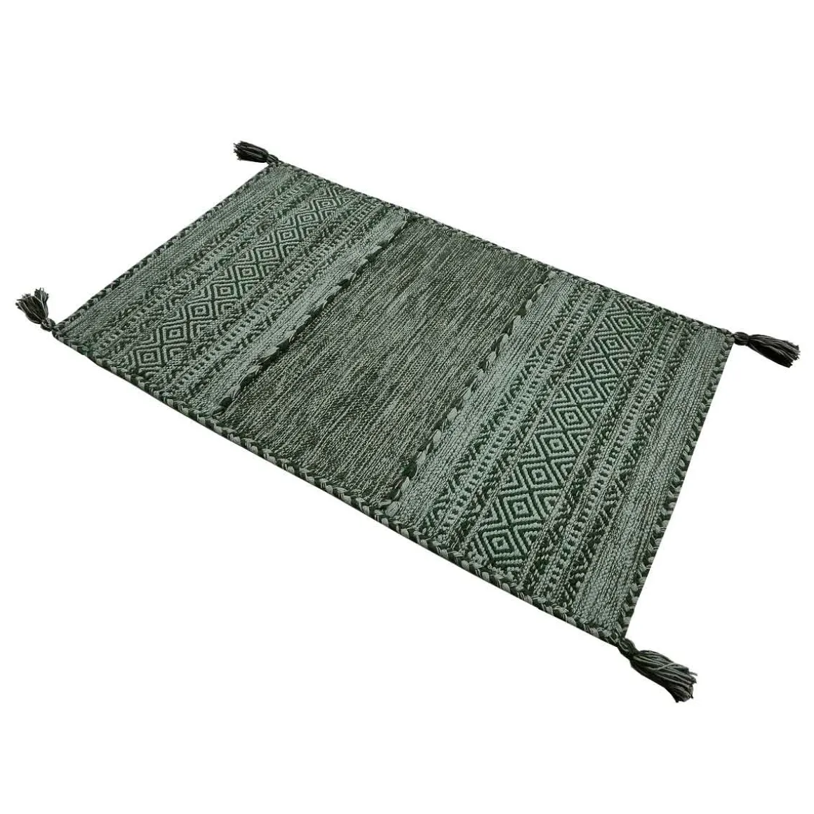 Alfombra Tribal Verde Claro 60x250Cm