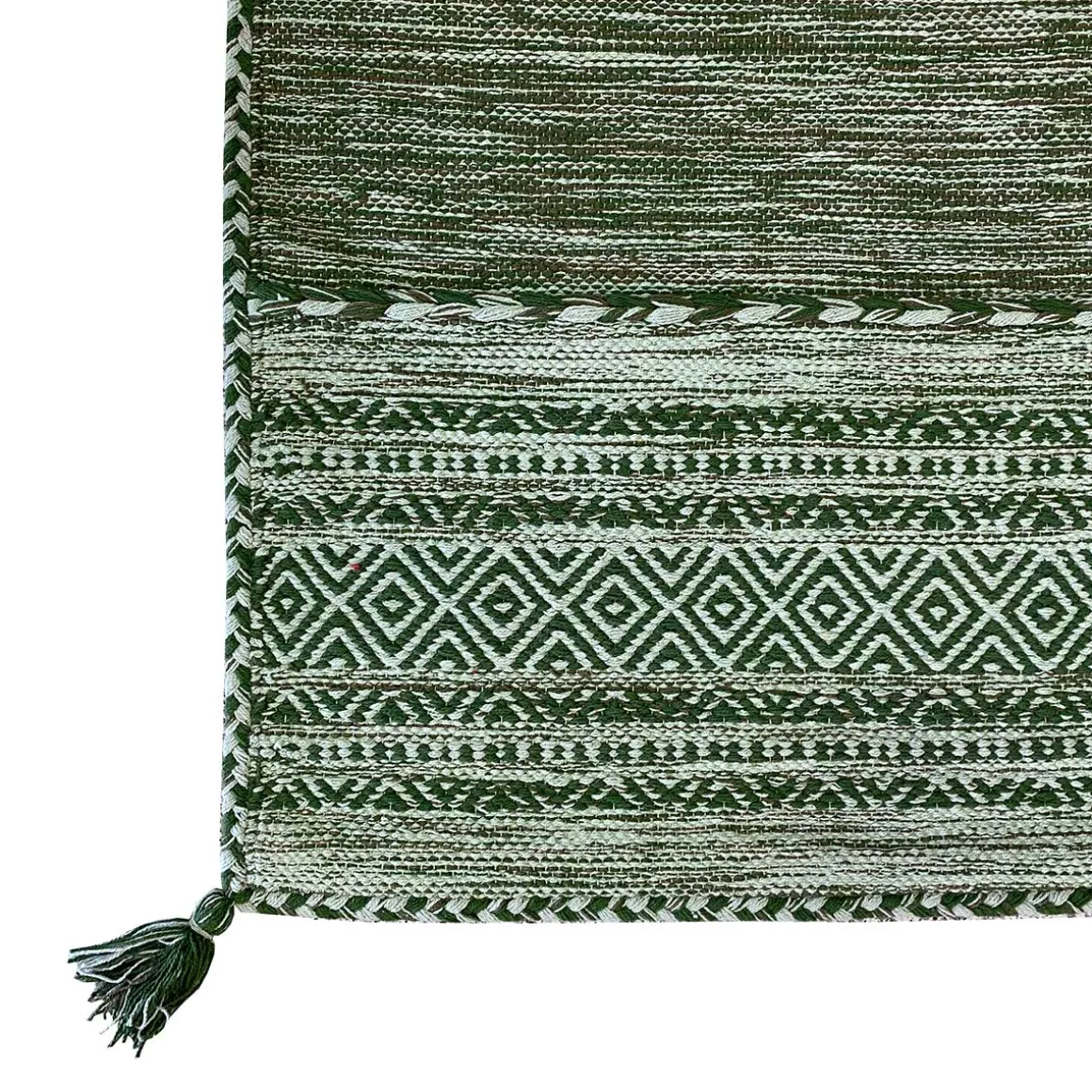 Alfombra Tribal Verde Claro 60x250Cm
