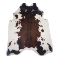 Alfombra Vache Blanco/Marrón 94x100Cm