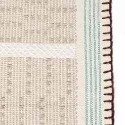 Alfombra WONJA taupe y azul 60x150cm