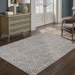 Alfombra Zaha Geométrica Beige 80x150Cm