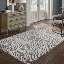 Alfombra Zaha Gris Cebra 240x340Cm