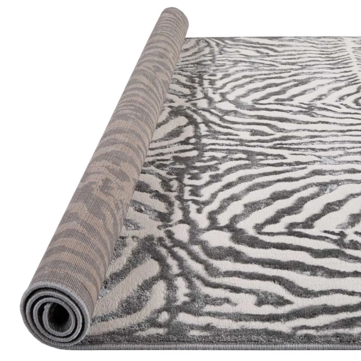 Alfombra Zaha Gris Cebra 240x340Cm