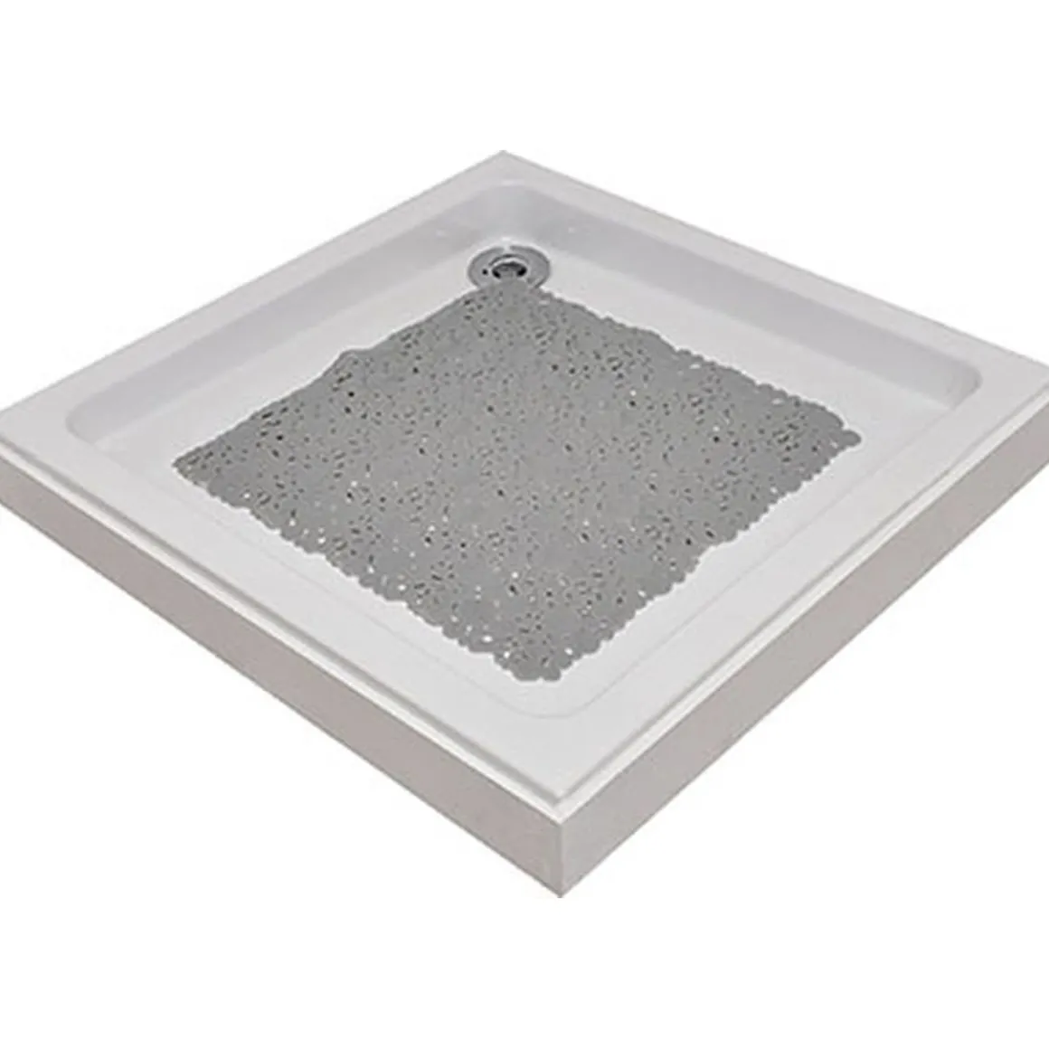 Alfombrilla Baño Antidesl. Burbujas Gris