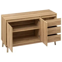 Aparador Abana Beige 3 Cajones 1 Puerta