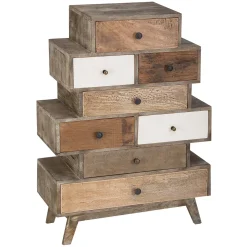 Aparador C/8 Cajones Madera 76x35x107Cm