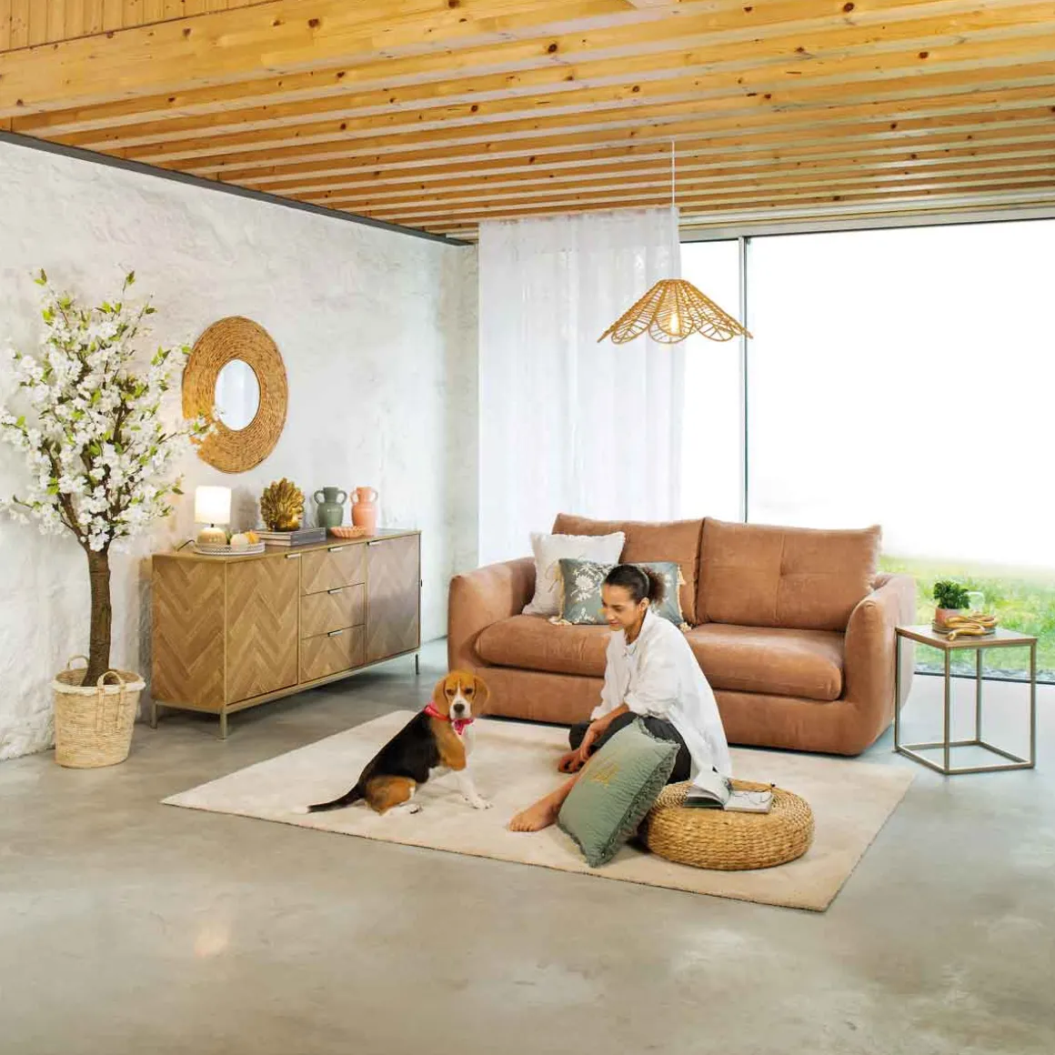 Aparador CHEVRON beige de mdf