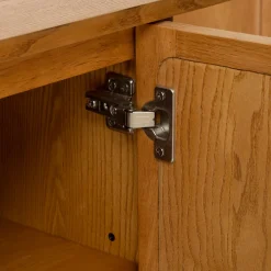 Aparador con 4 puertas de mdf y ratan KISCO