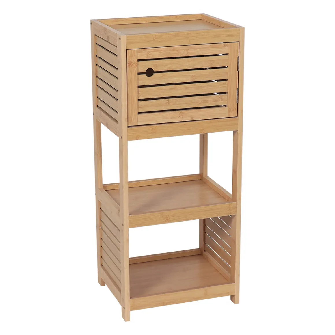 Armario bajo de baño TRINIDAD de mdf y bambú