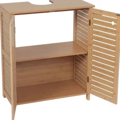 Armario bajo para lavabo TRINIDAD de mdf y bambú