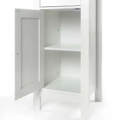 Armario bajo wc DENVER blanco y márron 83cm