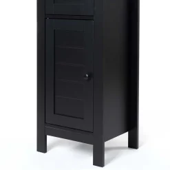 Armario bajo wc ROMA negro y márron 83cm