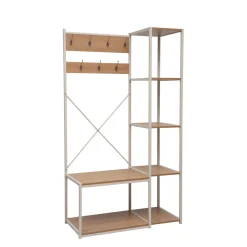 Armario de entrada con perchero y estantes