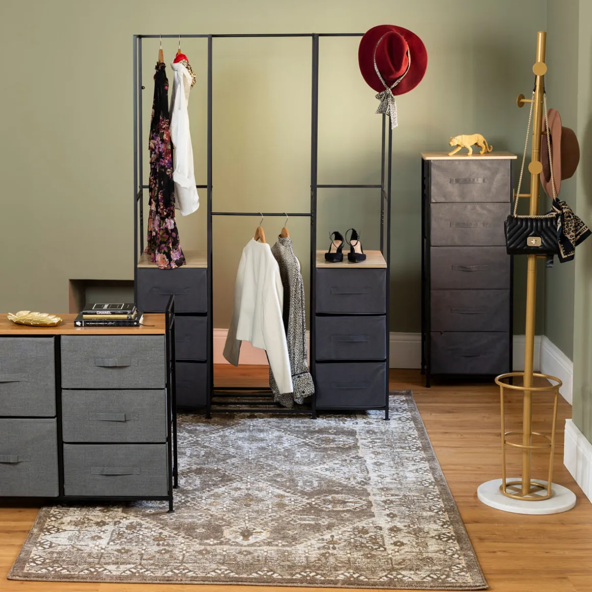 Armario TISSA alto gris oscuro 114cm