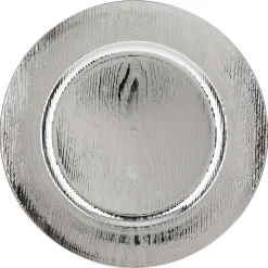 Bajoplato De Madera Plateado 33Cm